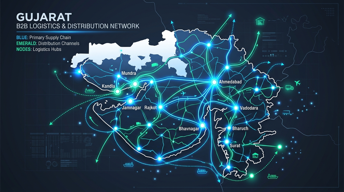 Gujarat Logistics Distribution Network Map